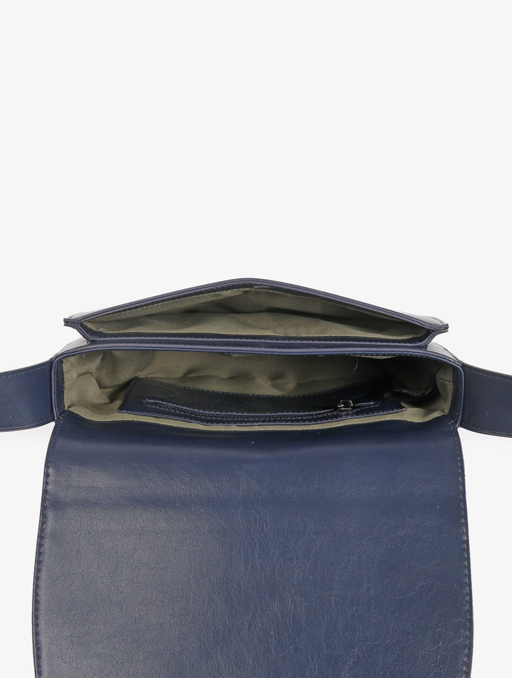 HVISK CLIFF GLOSSY STRUCTURE Crossbody 480 Eclipse Blue