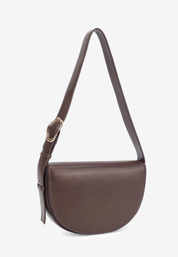 HVISK CLIFF GLOSSY STRUCTURE HARDWARE Crossbody 496 Cocoa