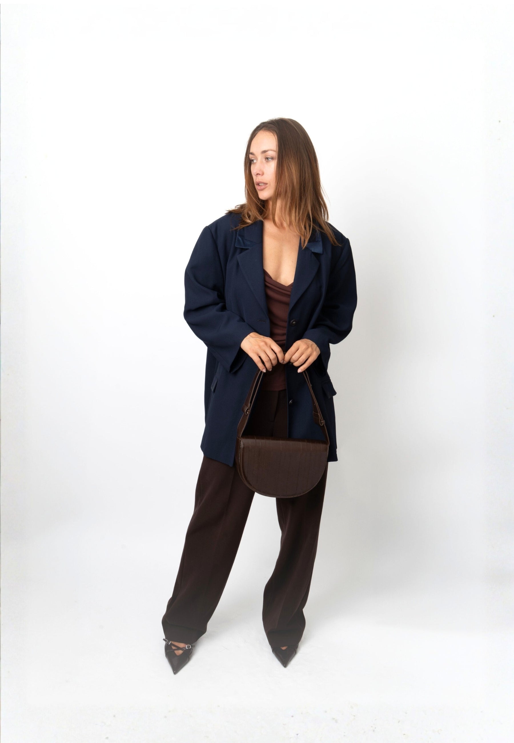 HVISK CLIFF STROKE STRUCTURE Crossbody 485 Espresso