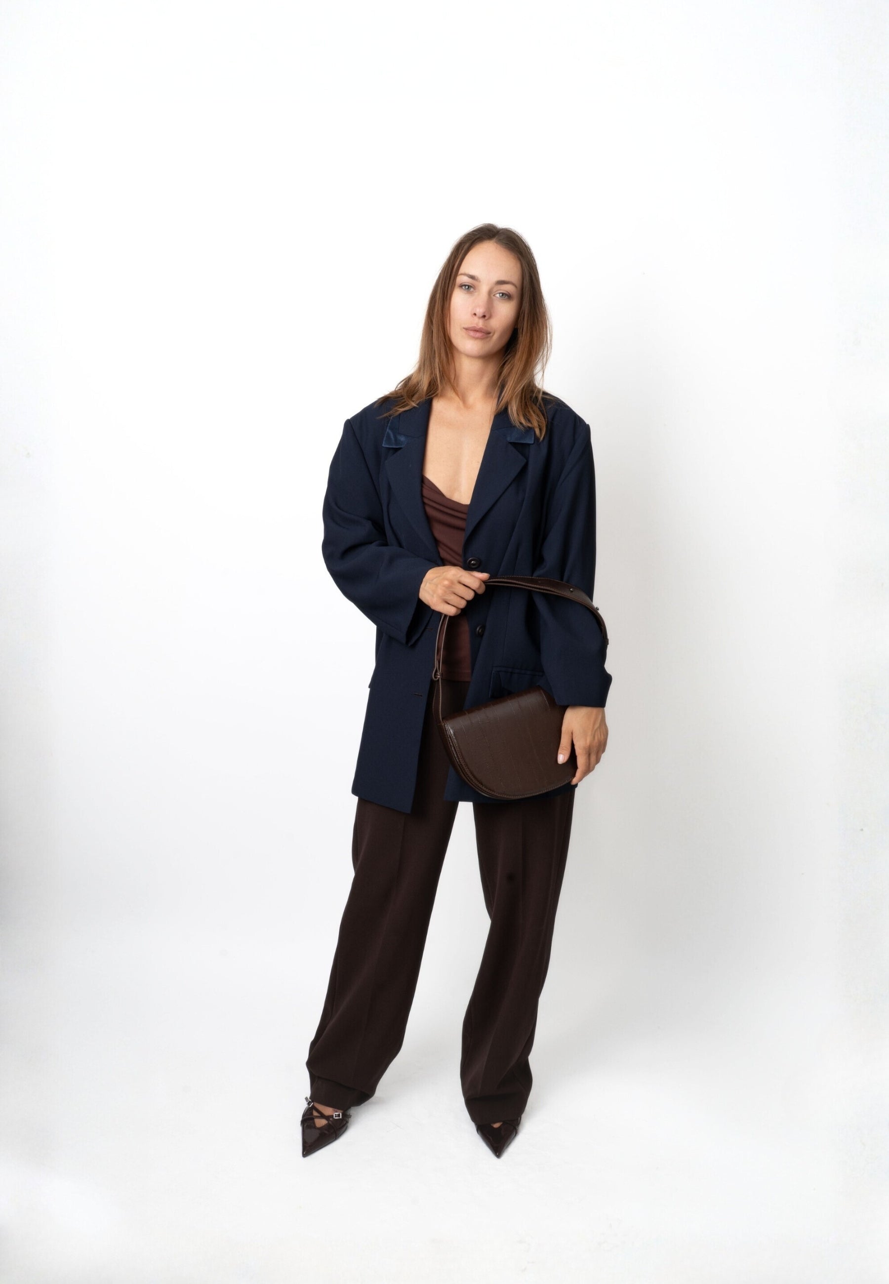 HVISK CLIFF STROKE STRUCTURE Crossbody 485 Espresso