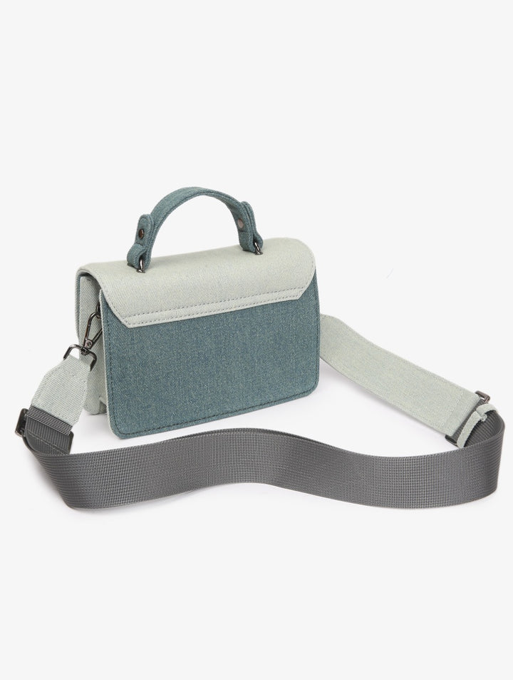 HVISK CRANE DENIM Handle Bag 481 Teal Tones