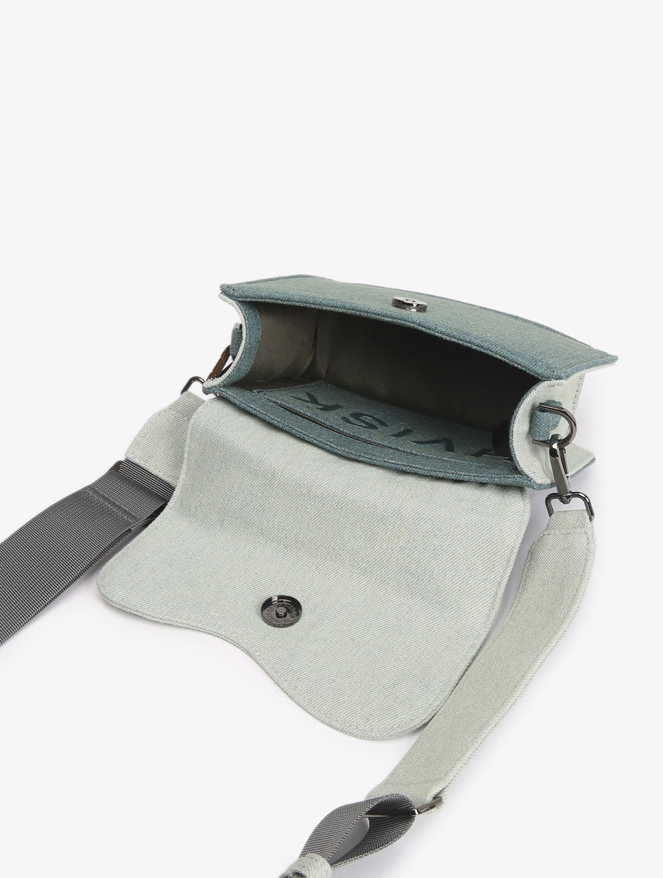 HVISK CRANE DENIM Handle Bag 481 Teal Tones