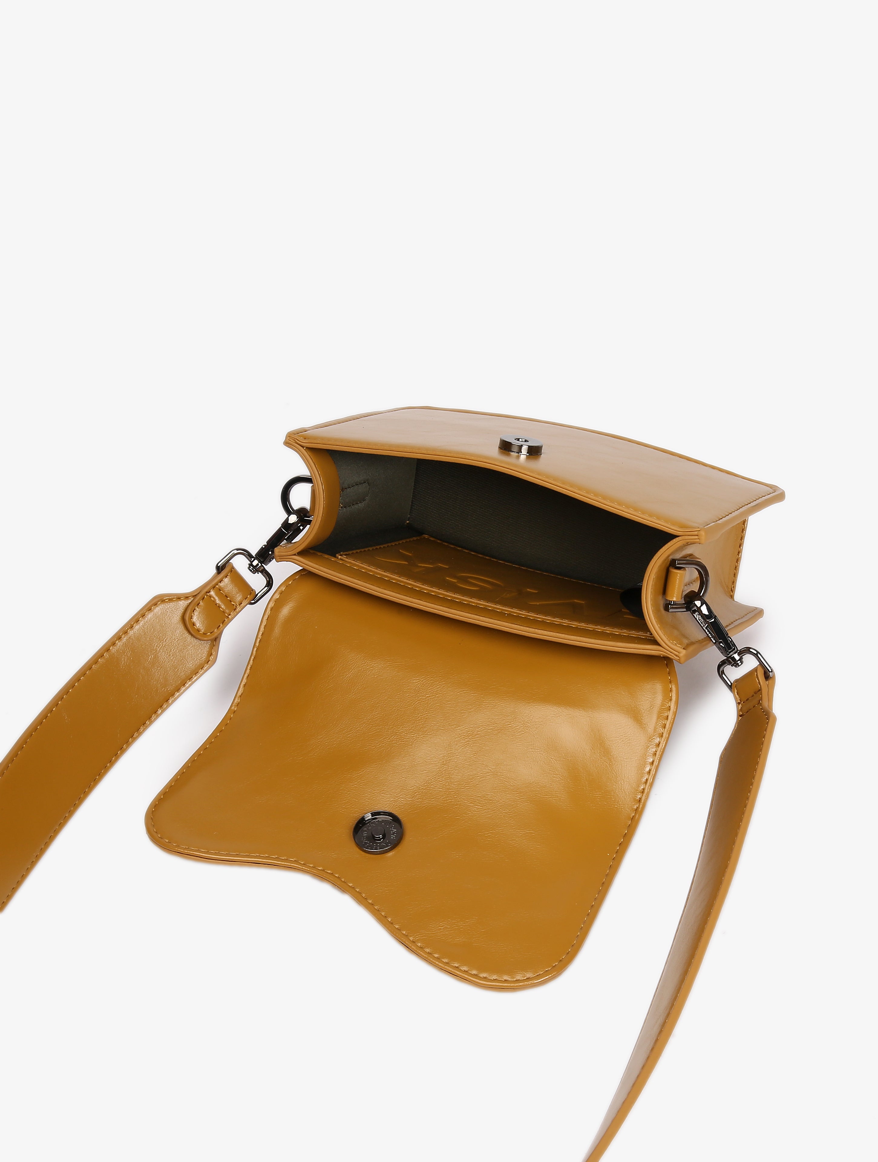 HVISK CRANE GLOSSY STRUCTURE Crossbody 478 Amber Haze