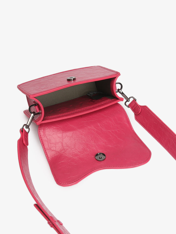 HVISK CRANE RAW STRUCTURE Crossbody 479 Fuchsia Pink