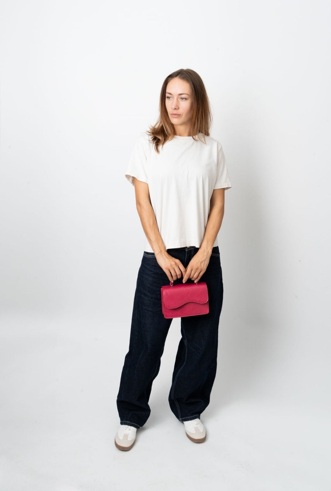 HVISK CRANE RAW STRUCTURE Crossbody 479 Fuchsia Pink