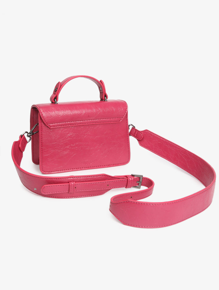 HVISK CRANE RAW STRUCTURE Crossbody 479 Fuchsia Pink