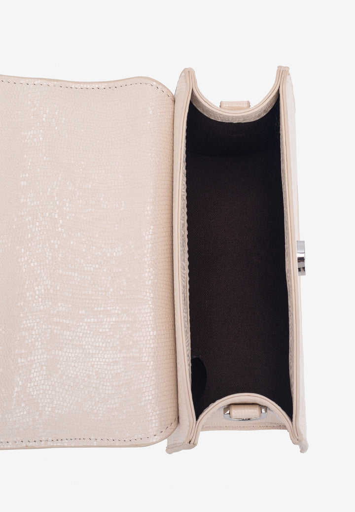 HVISK CRANE SHELL STRUCTURE Crossbody 486 Oat White