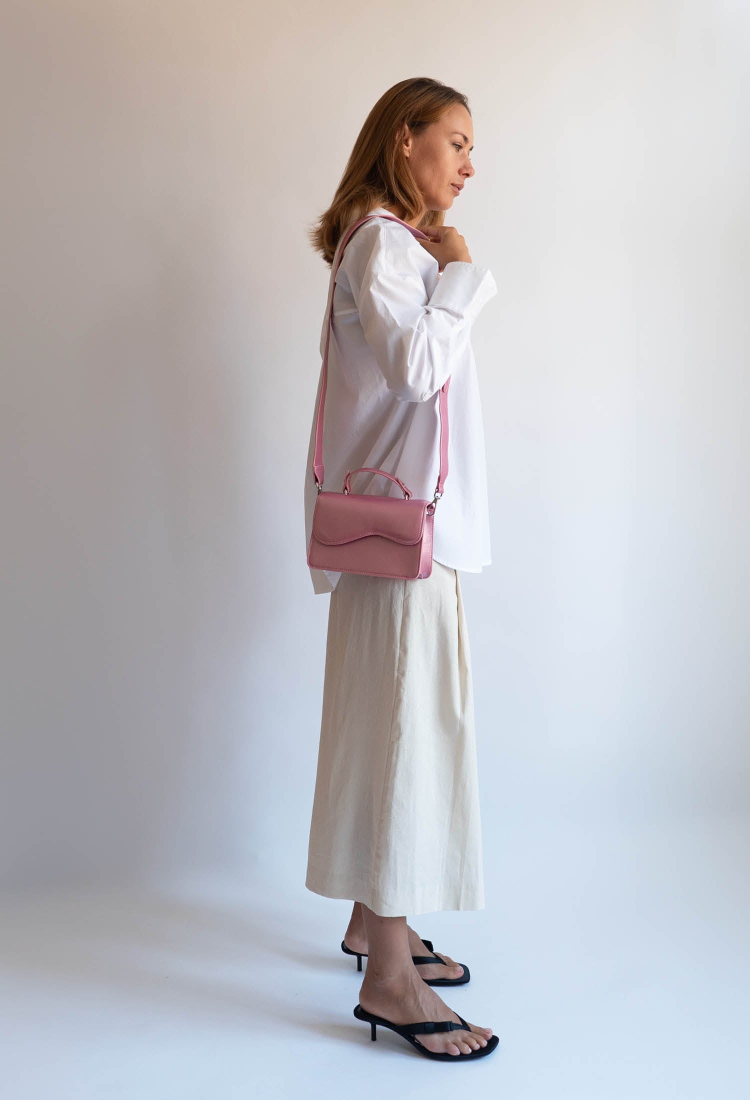 ★KIRSH★ Cherry 3D Graphic Enamel Handbag Pink CRANE SHINY STRUCTURE - Rouge Pink