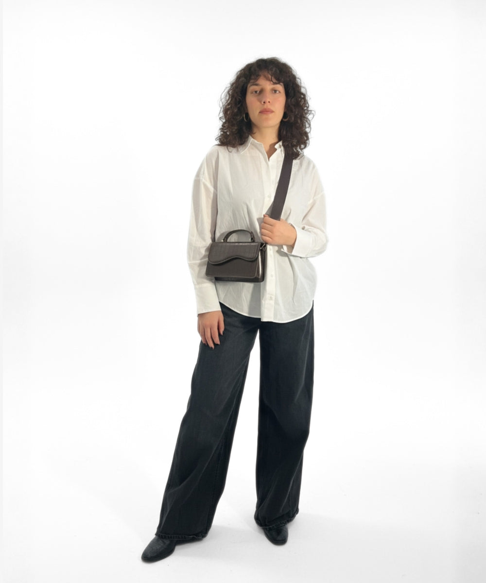HVISK CRANE STROKE STRUCTURE Crossbody 485 Espresso