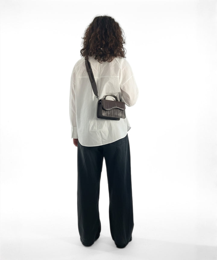 HVISK CRANE STROKE STRUCTURE Crossbody 485 Espresso