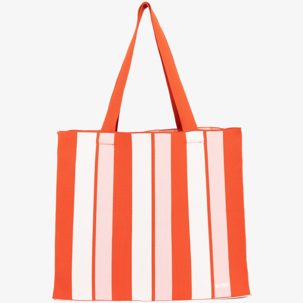 HVISK CRUISE KNIT NET Handle Bag 465 Red Coral