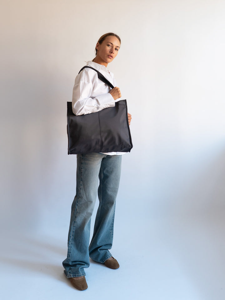 HVISK CRUISE MATTE TWILL Shopper 453 Shadow Grey