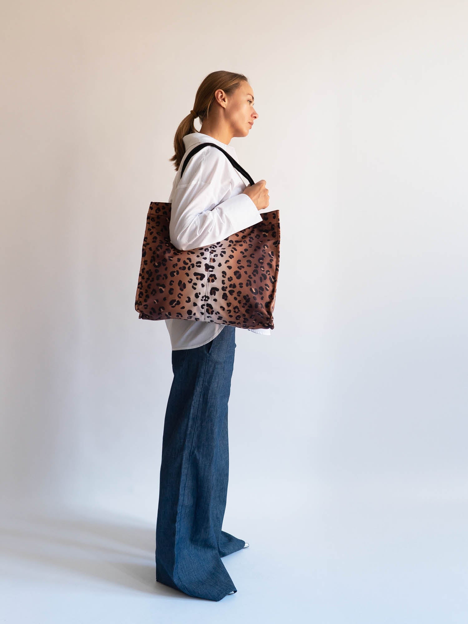 HVISK CRUISE TWILL PRINT Shopper 463 Leopard