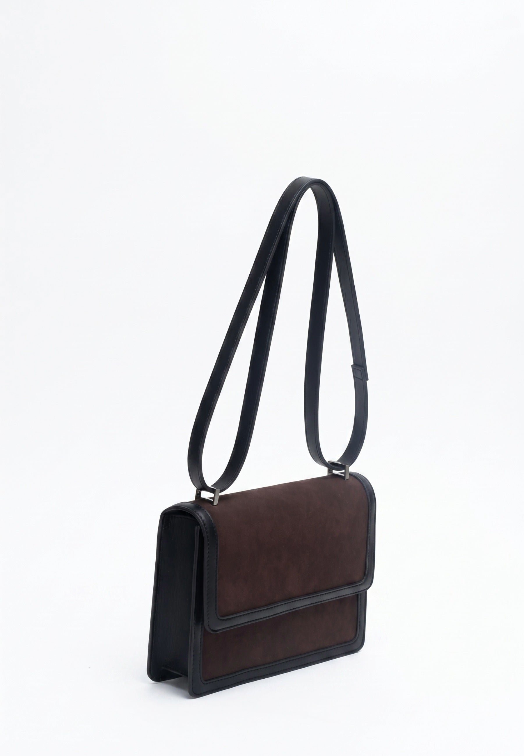 HVISK Callie Brush Crossbody 514 Umber Brown / Black