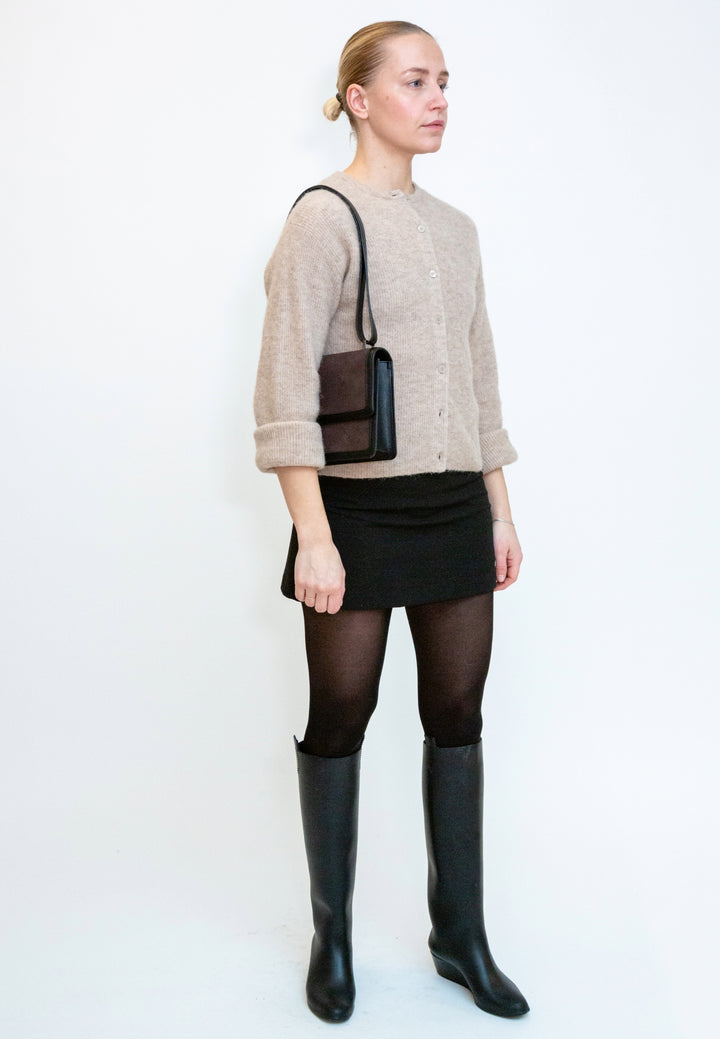 HVISK Callie Brush Crossbody 514 Umber Brown / Black