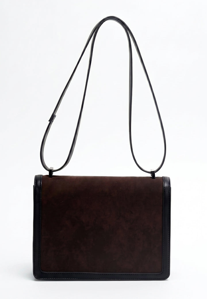 HVISK Callie Brush Crossbody 514 Umber Brown / Black