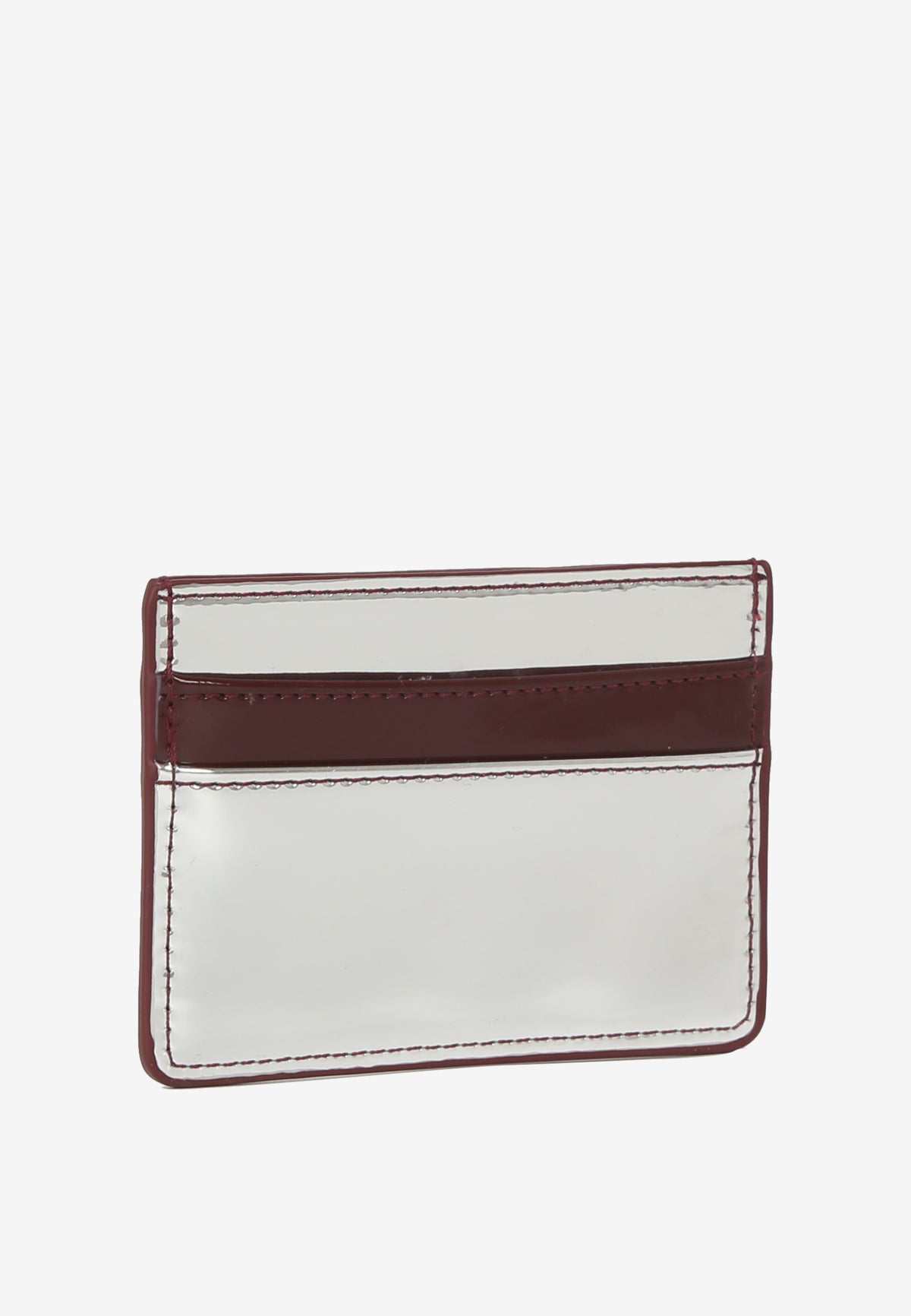 HVISK Cardholder Mirror Gloss Wallet 511 Silver Maroon