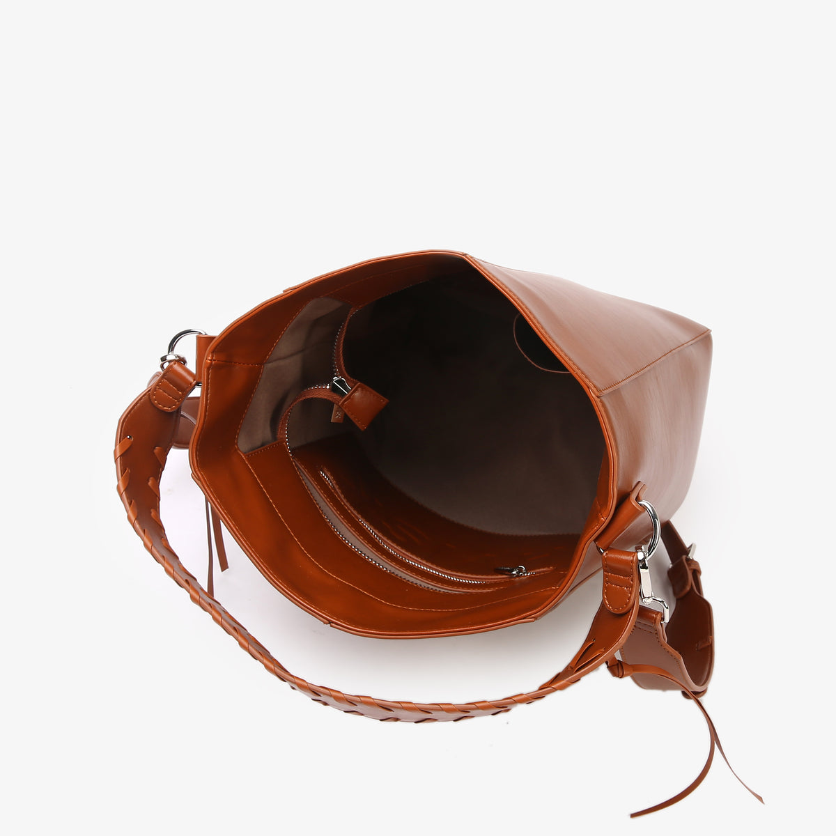 HVISK Casset Glossy Bucket Bag 499 Brown Amber
