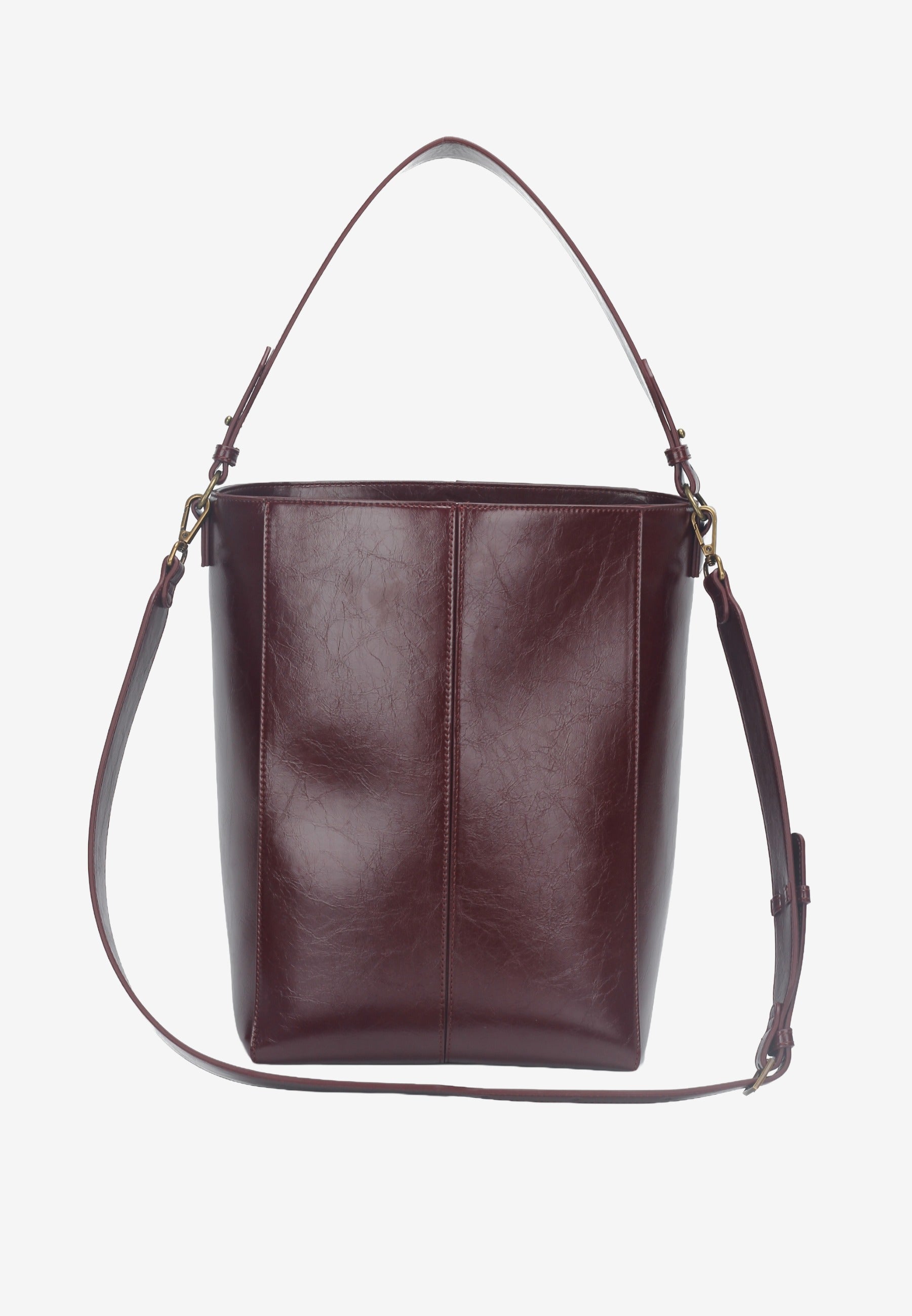 HVISK Casset Raw Bucket Bag 508 Deep Burgundy