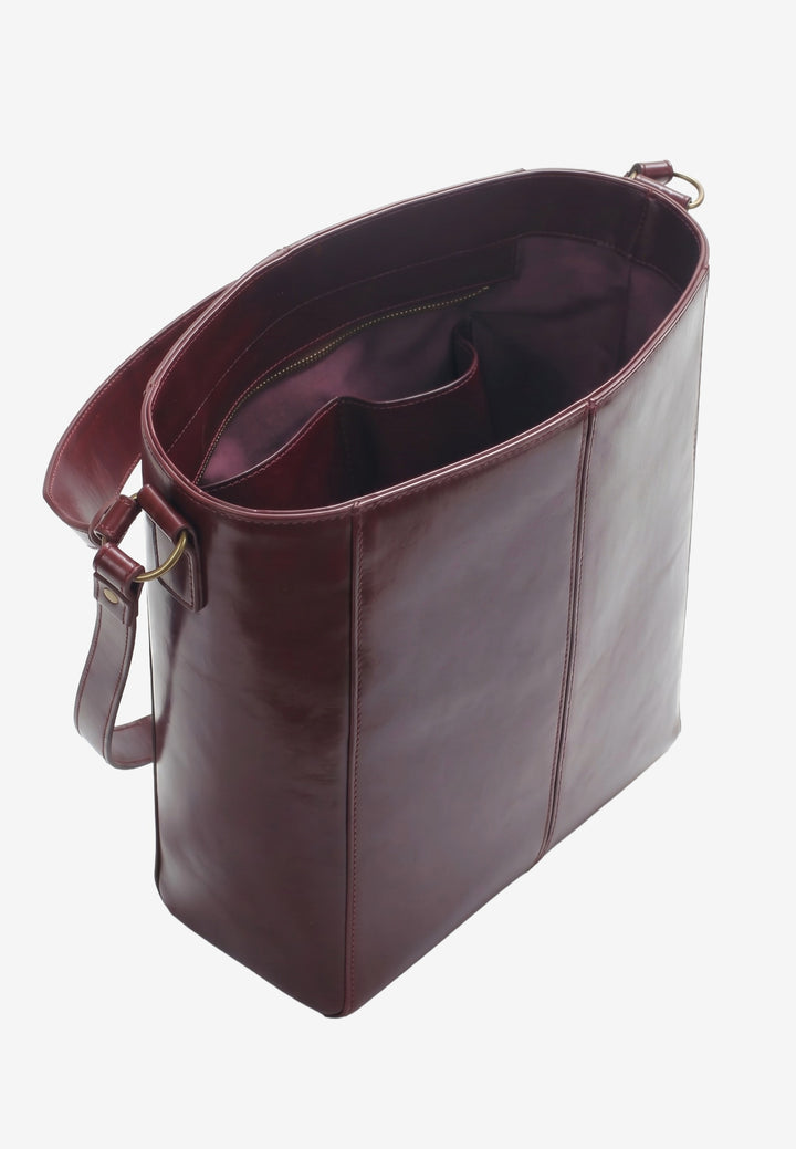 HVISK Casset Raw Bucket Bag 508 Deep Burgundy