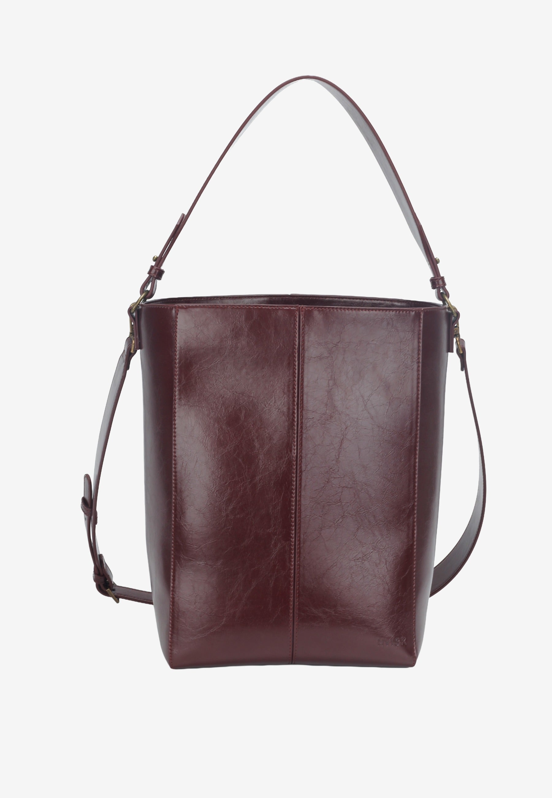 HVISK Casset Raw Bucket Bag 508 Deep Burgundy