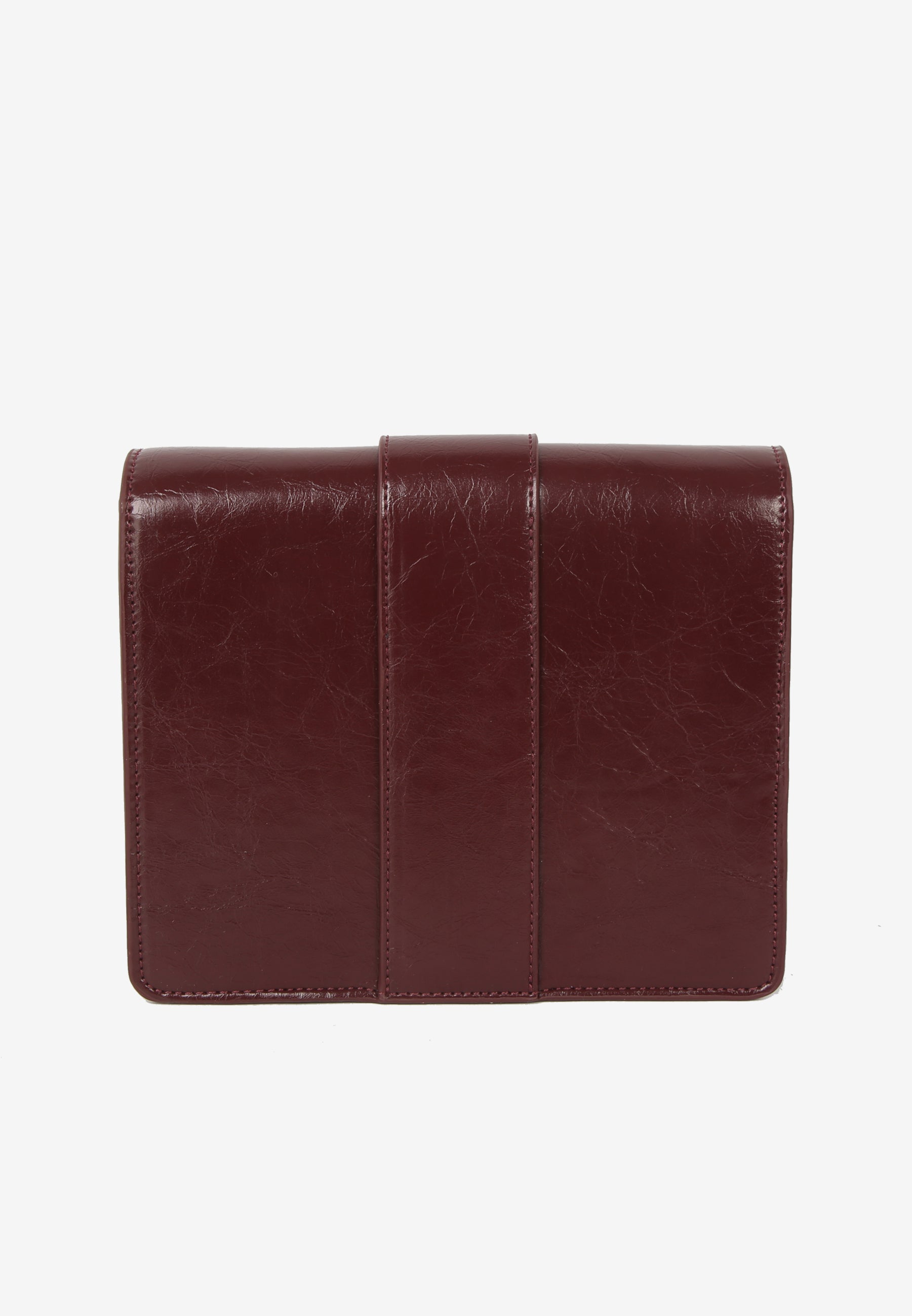 HVISK Cayman Raw Padlock Crossbody 508 Deep Burgundy