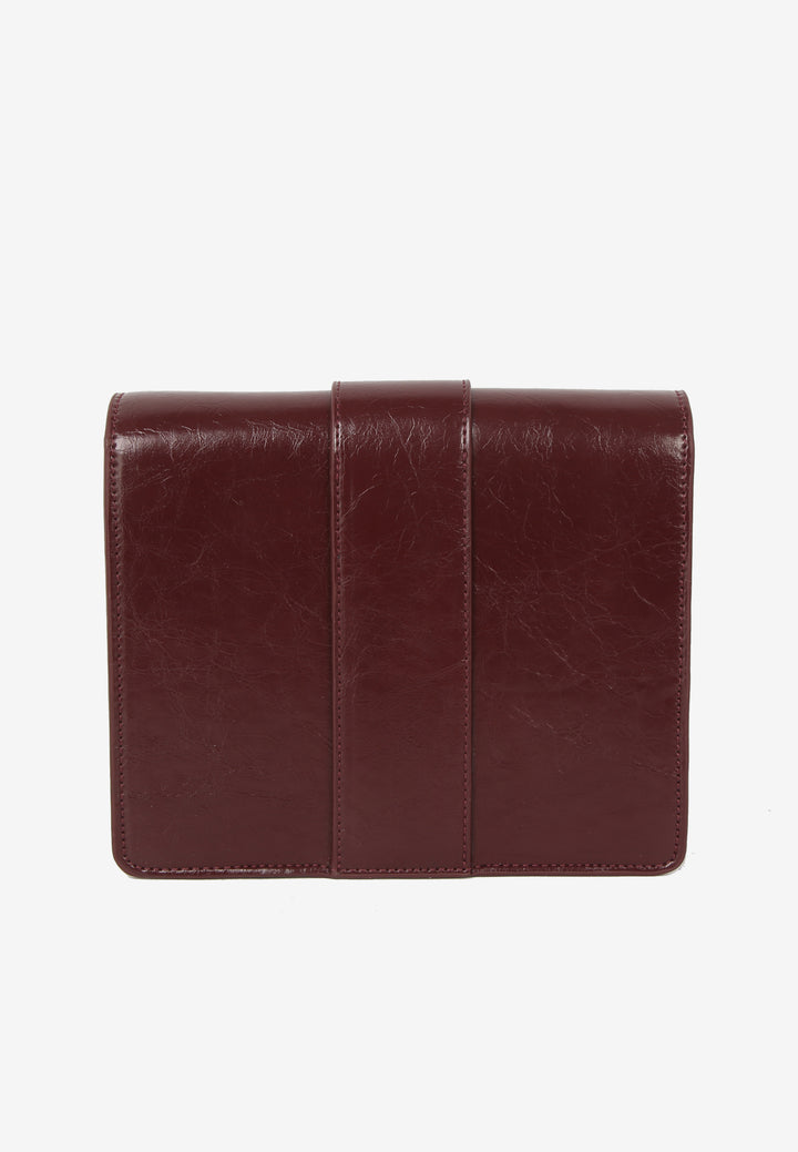 HVISK Cayman Raw Padlock Crossbody 508 Deep Burgundy