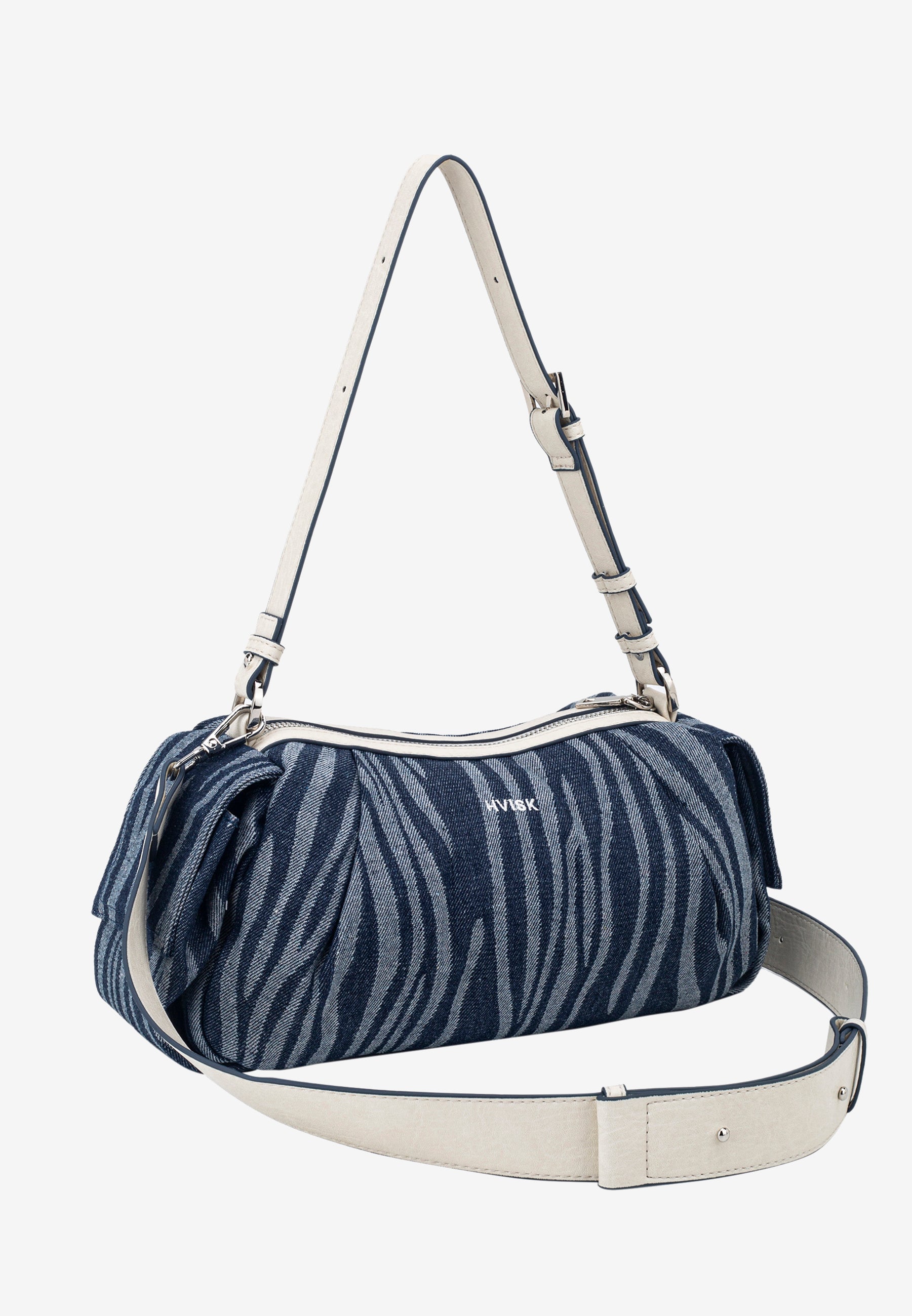 HVISK ELBIE DENIM Shoulder Bag 470 Navy Zebra