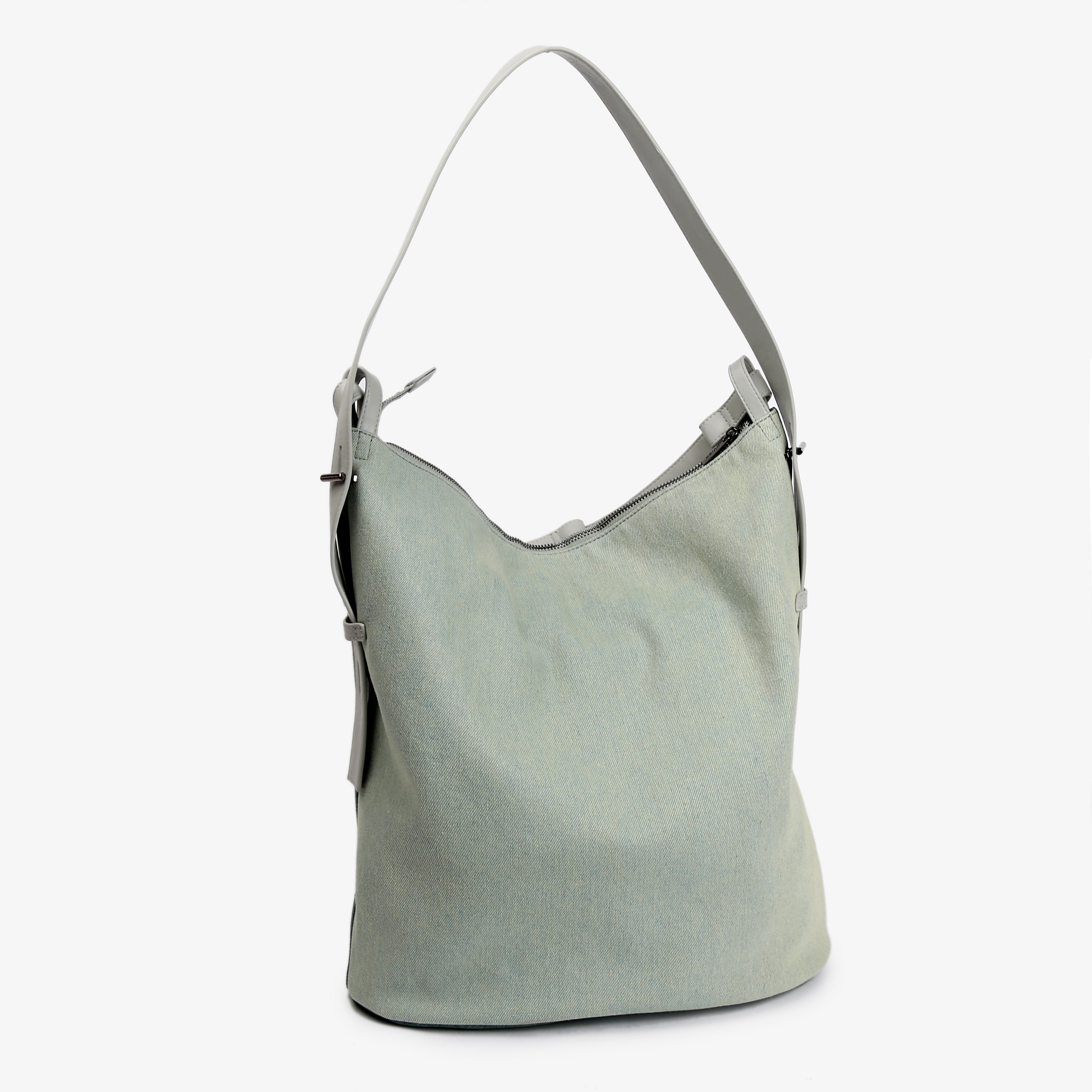 HVISK EMMETT DENIM Tote Bag 481 Teal Tones