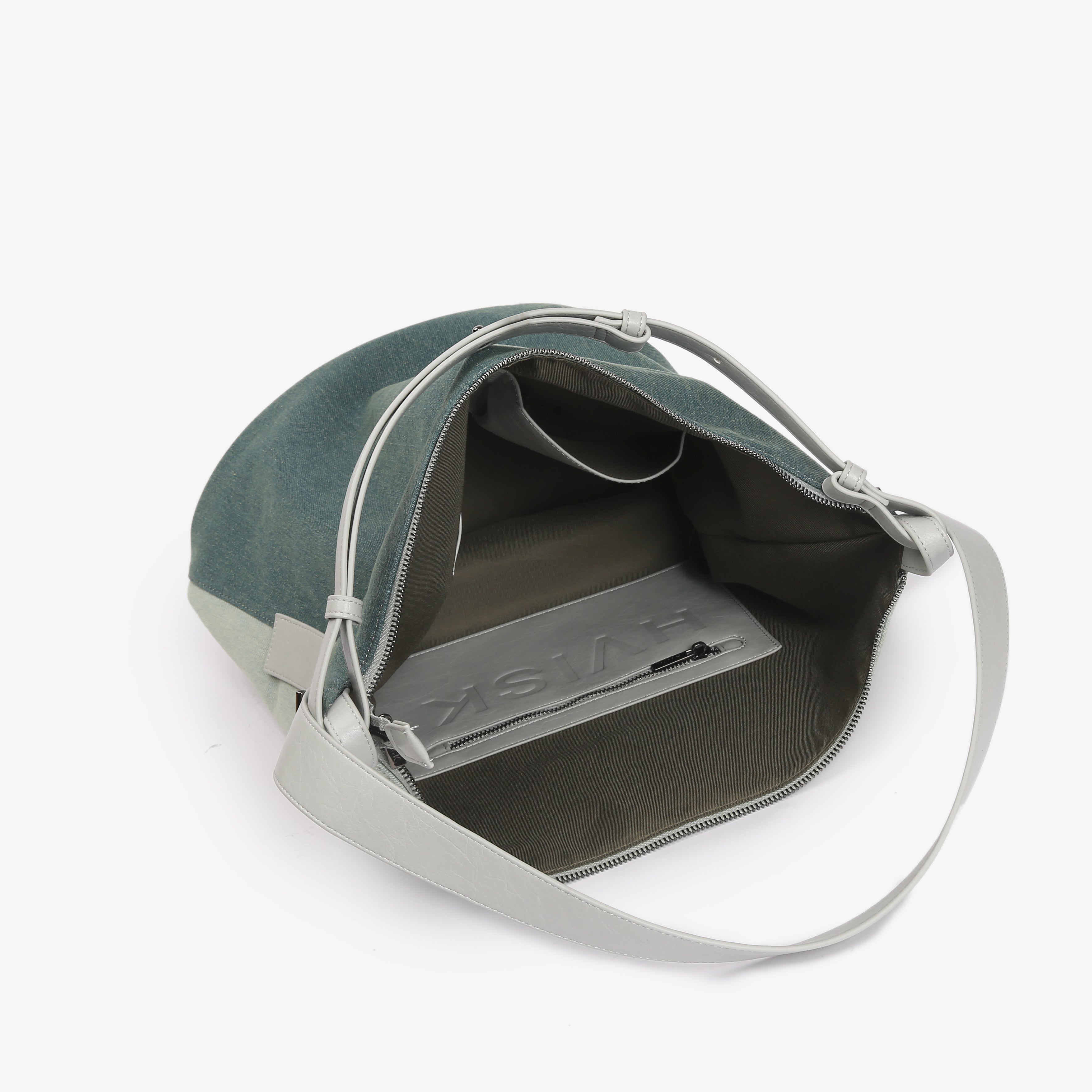 HVISK EMMETT DENIM Tote Bag 481 Teal Tones