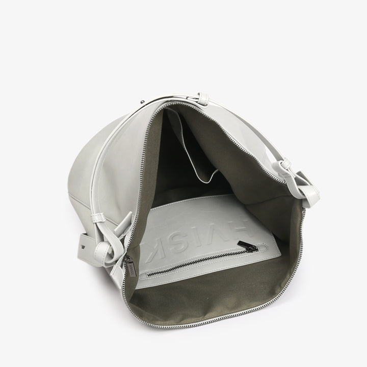 HVISK EMMETT GLOSSY STRUCTURE Tote Bag 477 Grey Aura