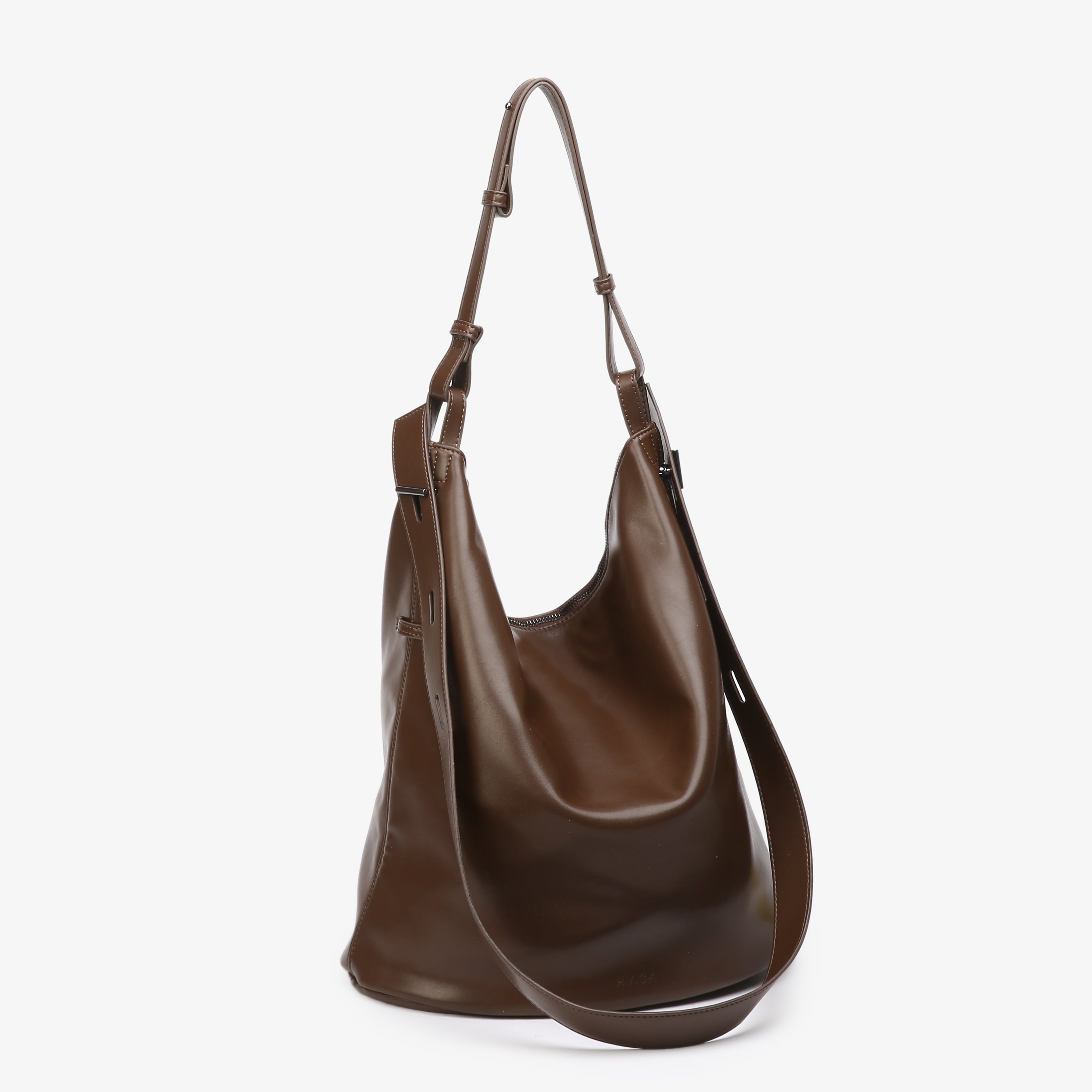 HVISK EMMETT GLOSSY STRUCTURE Tote Bag 496 Cocoa