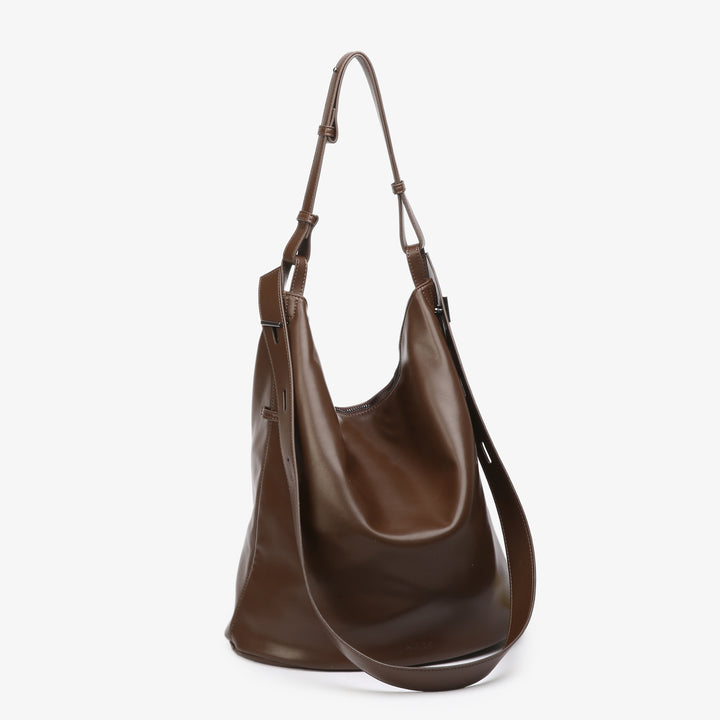 HVISK EMMETT GLOSSY STRUCTURE Tote Bag 496 Cocoa