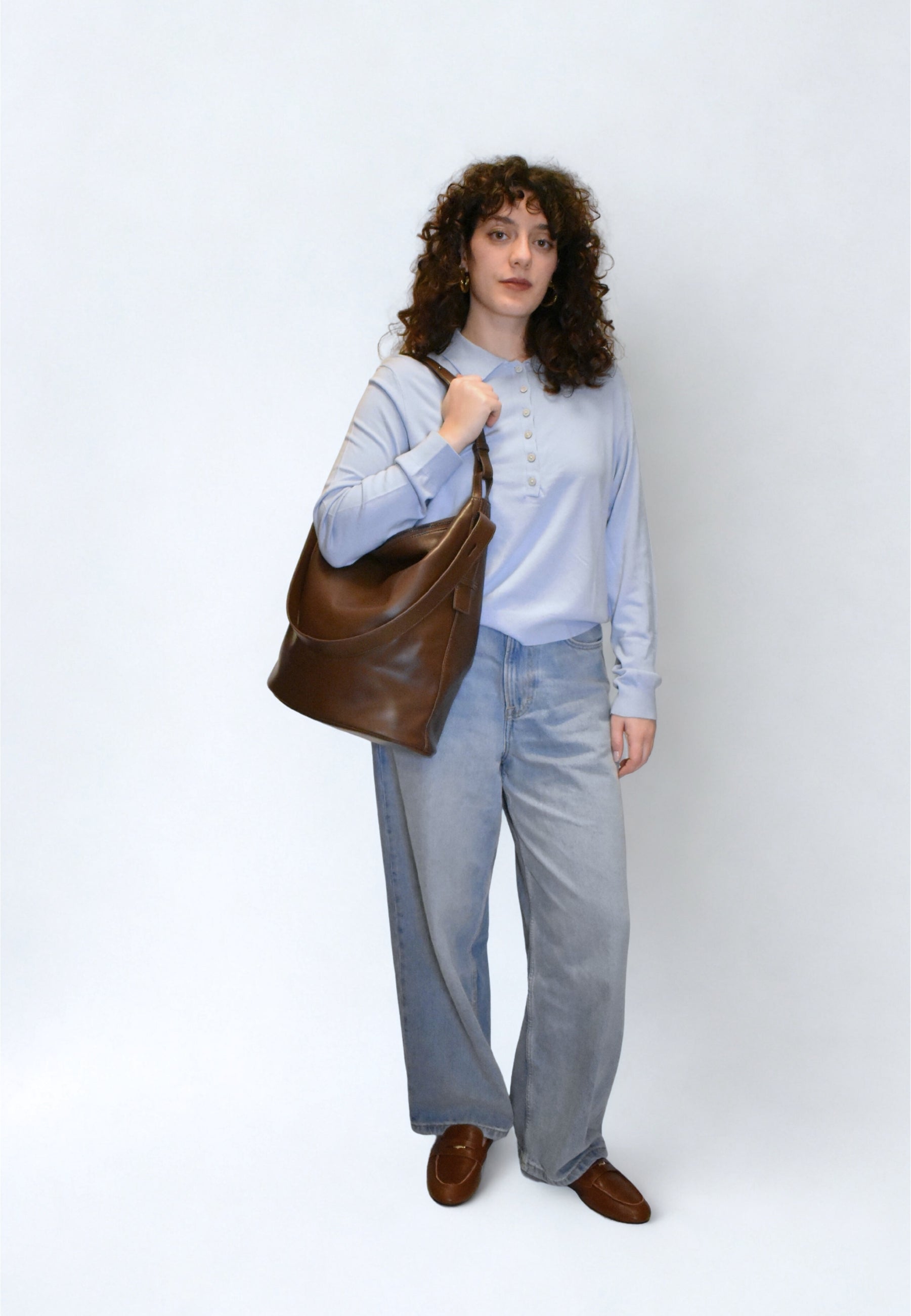 HVISK EMMETT GLOSSY STRUCTURE Tote Bag 496 Cocoa