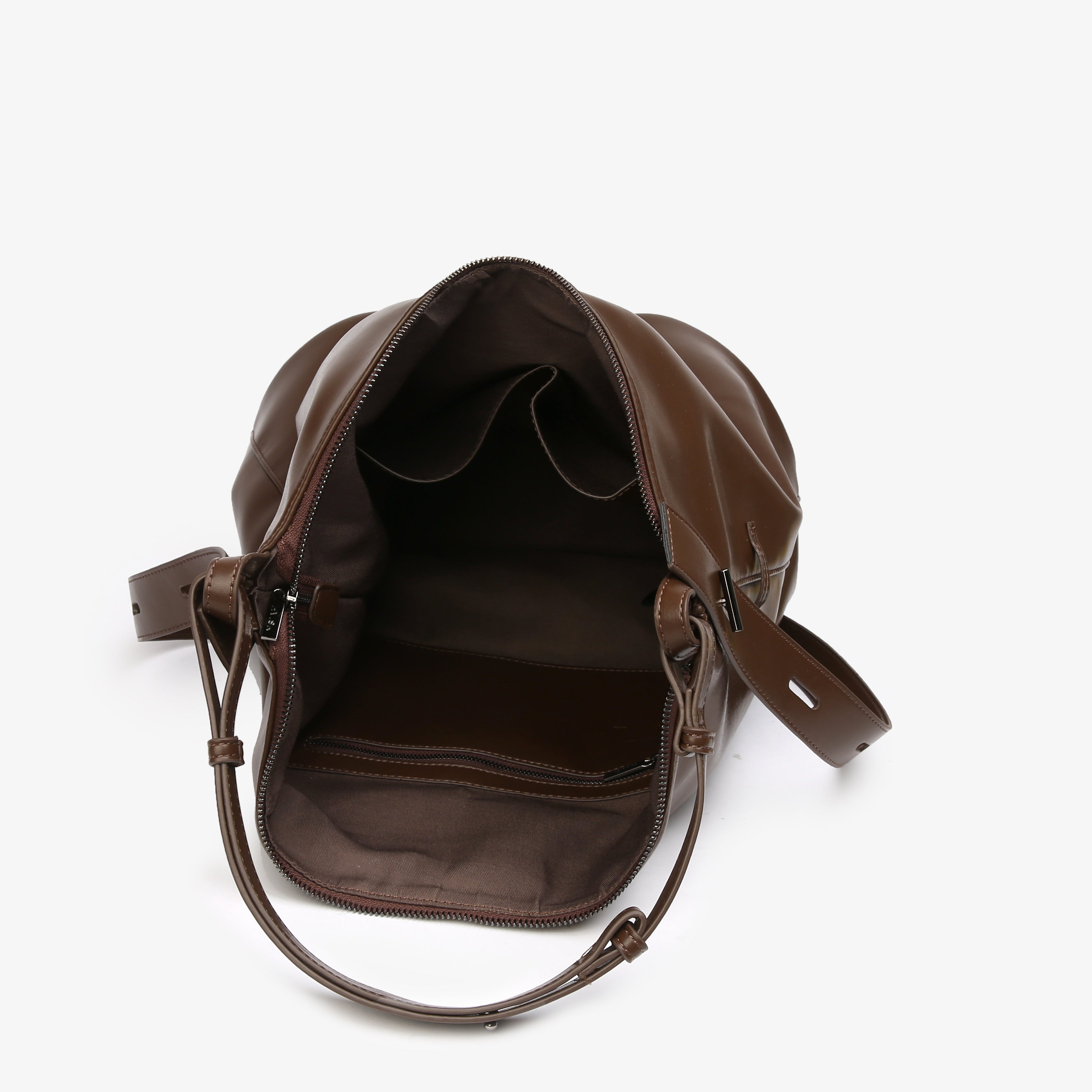 HVISK EMMETT GLOSSY STRUCTURE Tote Bag 496 Cocoa