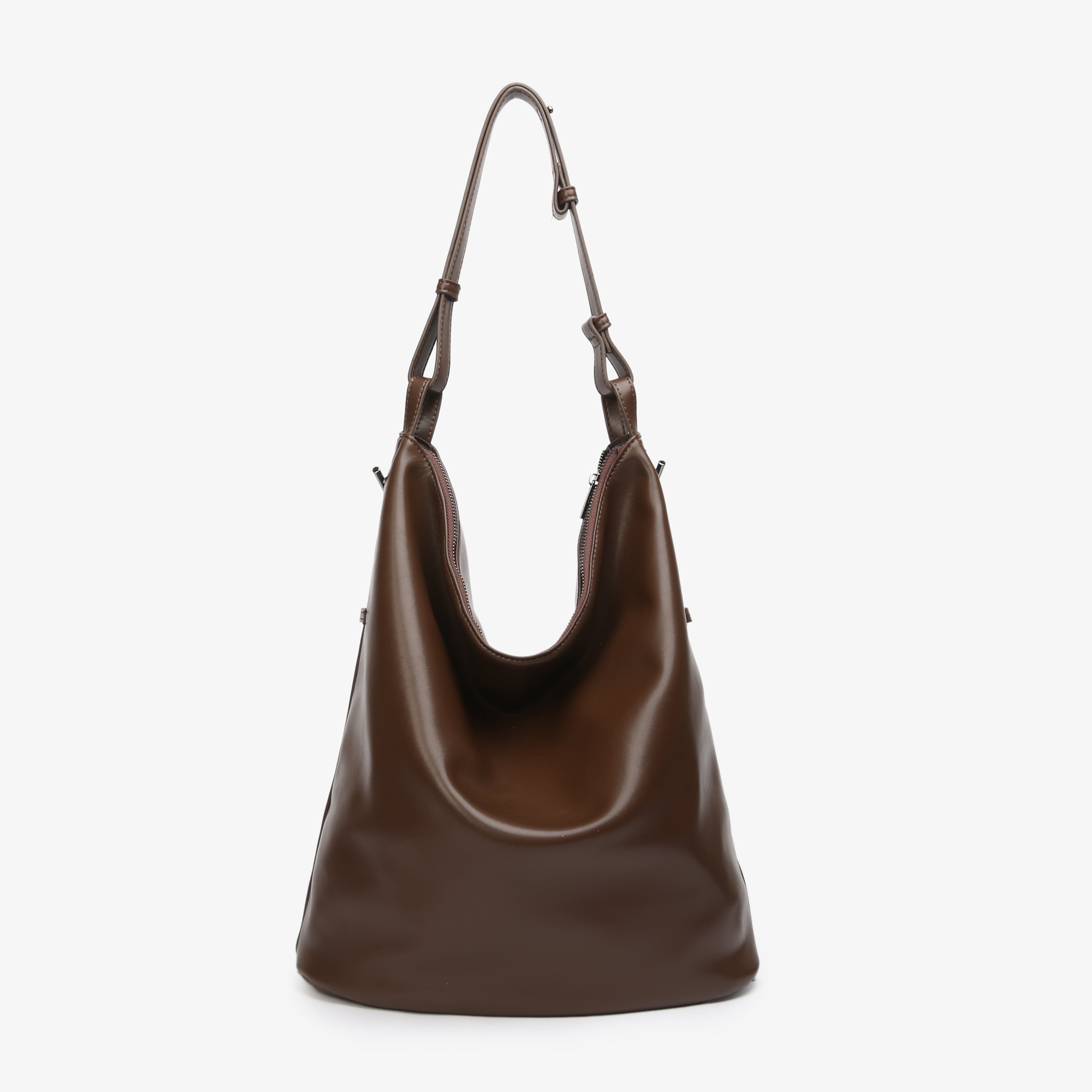 HVISK EMMETT GLOSSY STRUCTURE Tote Bag 496 Cocoa