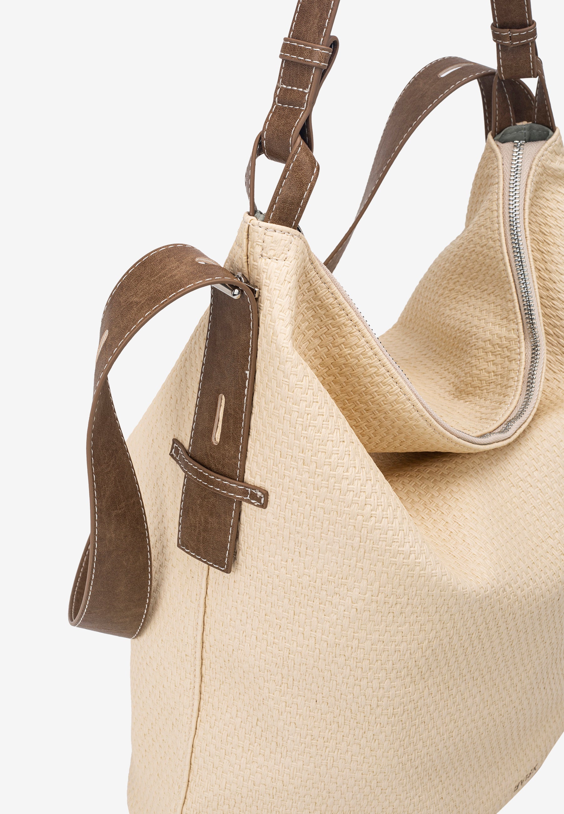 HVISK EMMETT RAFFIA STRUCTURE Tote Bag 471 Raffia Sand