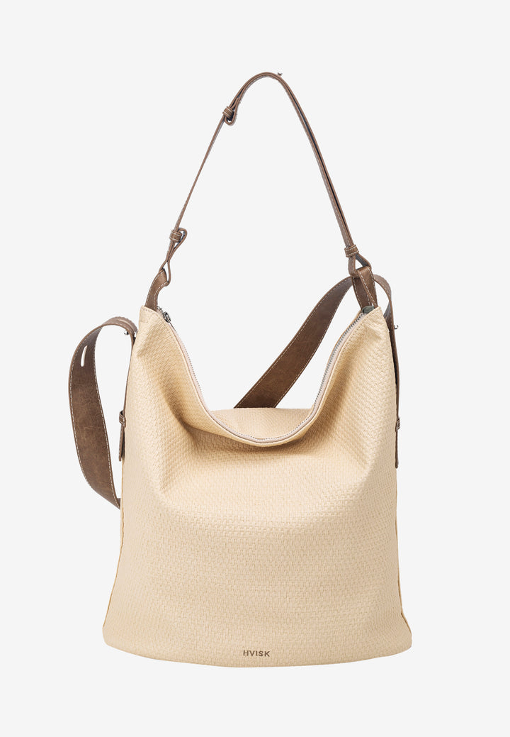 HVISK EMMETT RAFFIA STRUCTURE Tote Bag 471 Raffia Sand