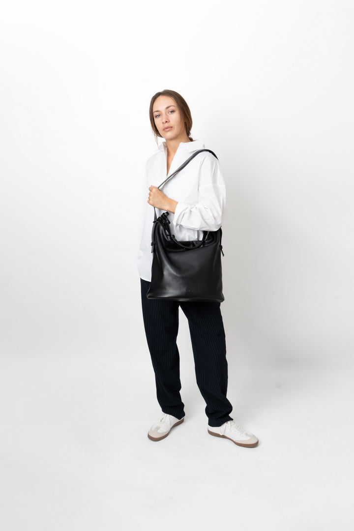 HVISK EMMETT SOFT STRUCTURE Tote Bag 009 Black