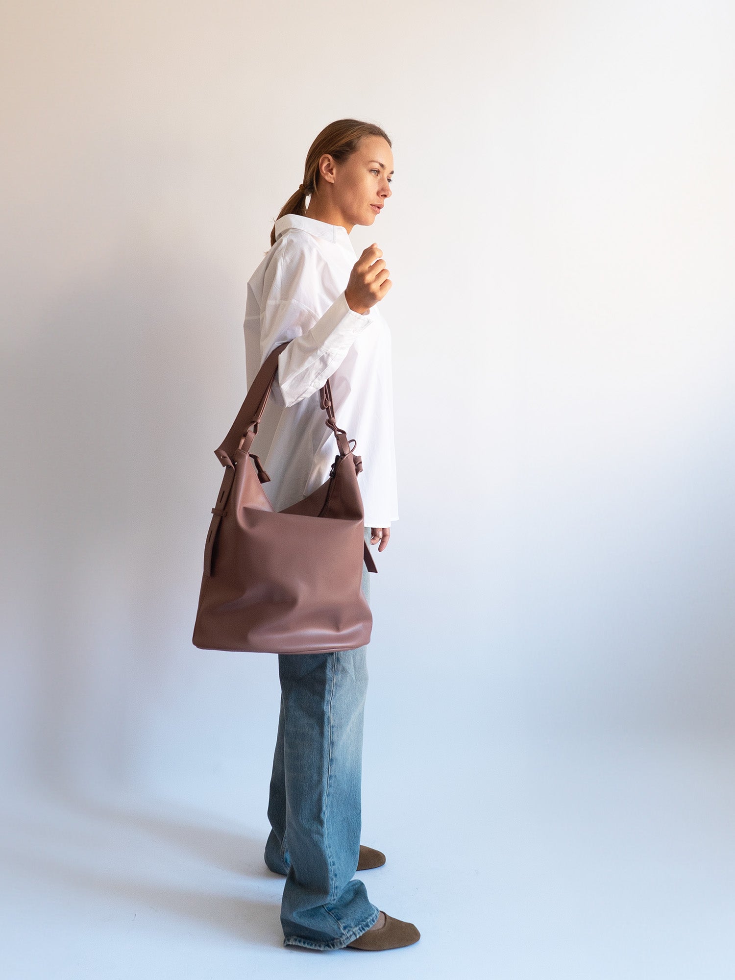 HVISK EMMETT SOFT STRUCTURE Tote Bag 451 Dusty Mauve