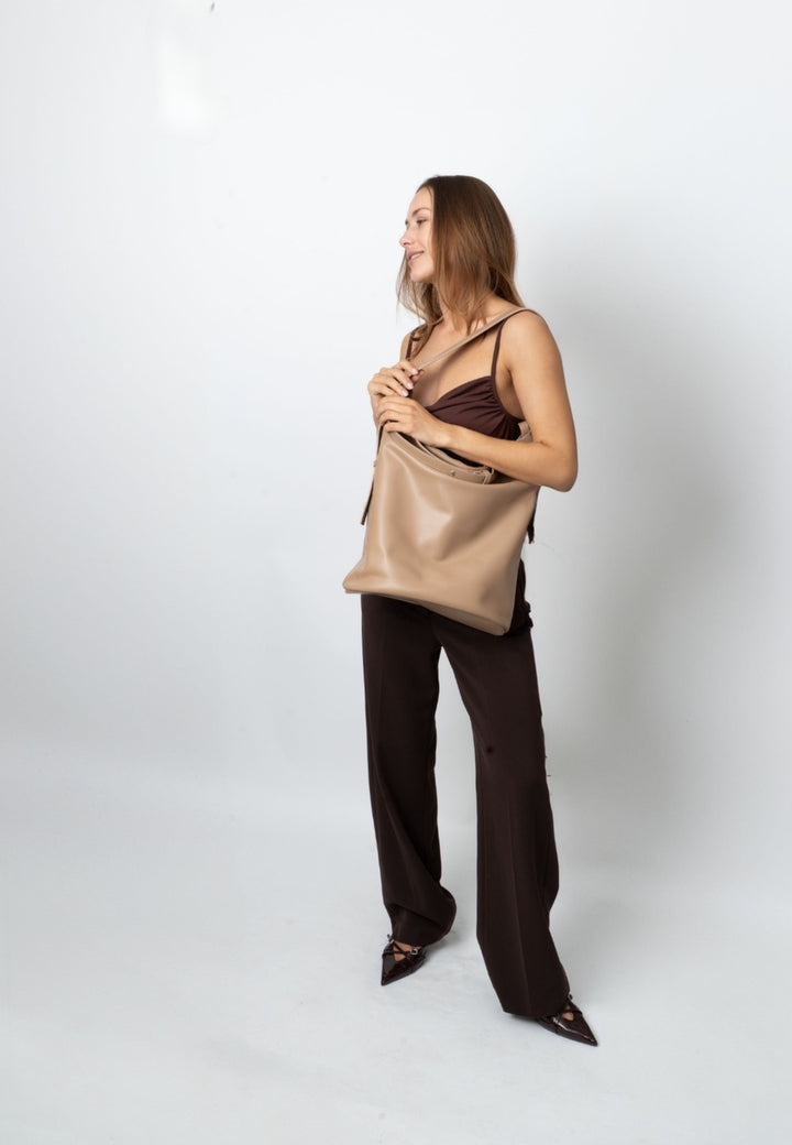 HVISK EMMETT SOFT STRUCTURE Tote Bag 484 Sand Dune
