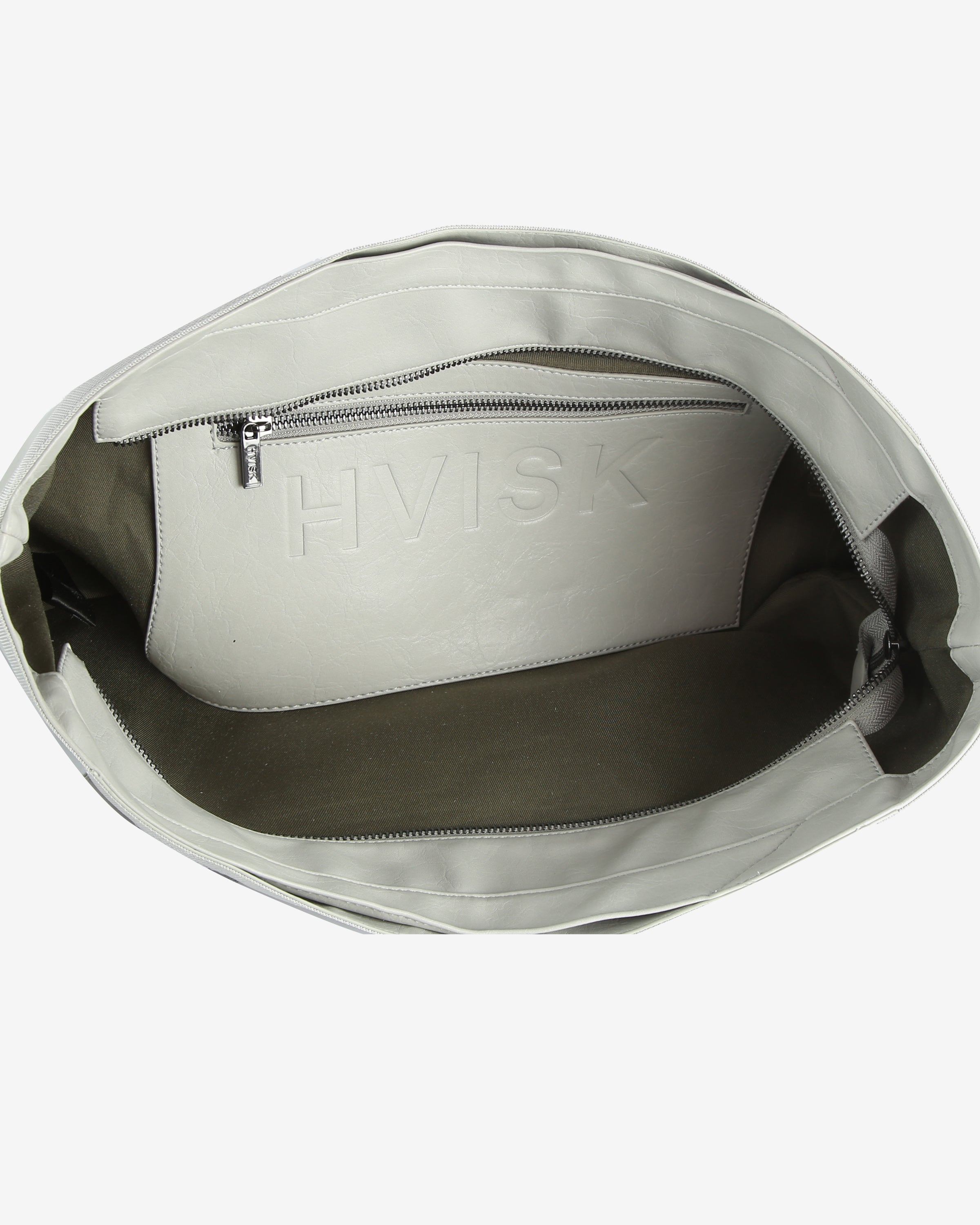 HVISK FETCH GLOSSY STRUCTURE Tote Bag 477 Grey Aura