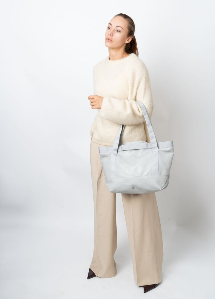 HVISK FETCH GLOSSY STRUCTURE Tote Bag 477 Grey Aura
