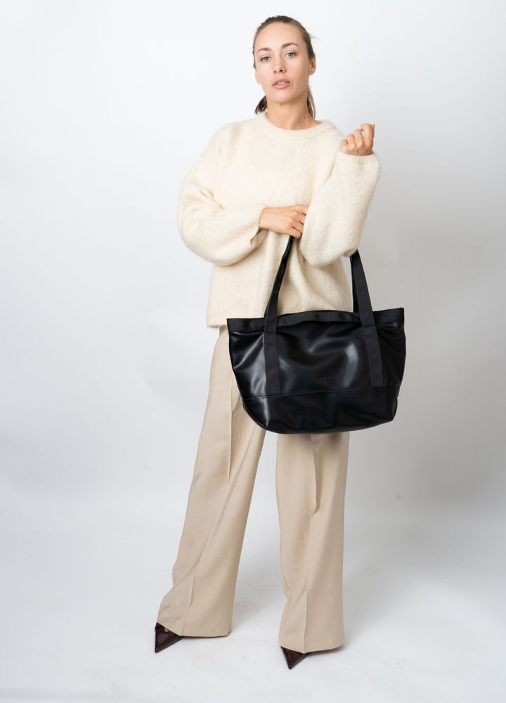HVISK FETCH SOFT STRUCTURE Tote Bag 009 Black