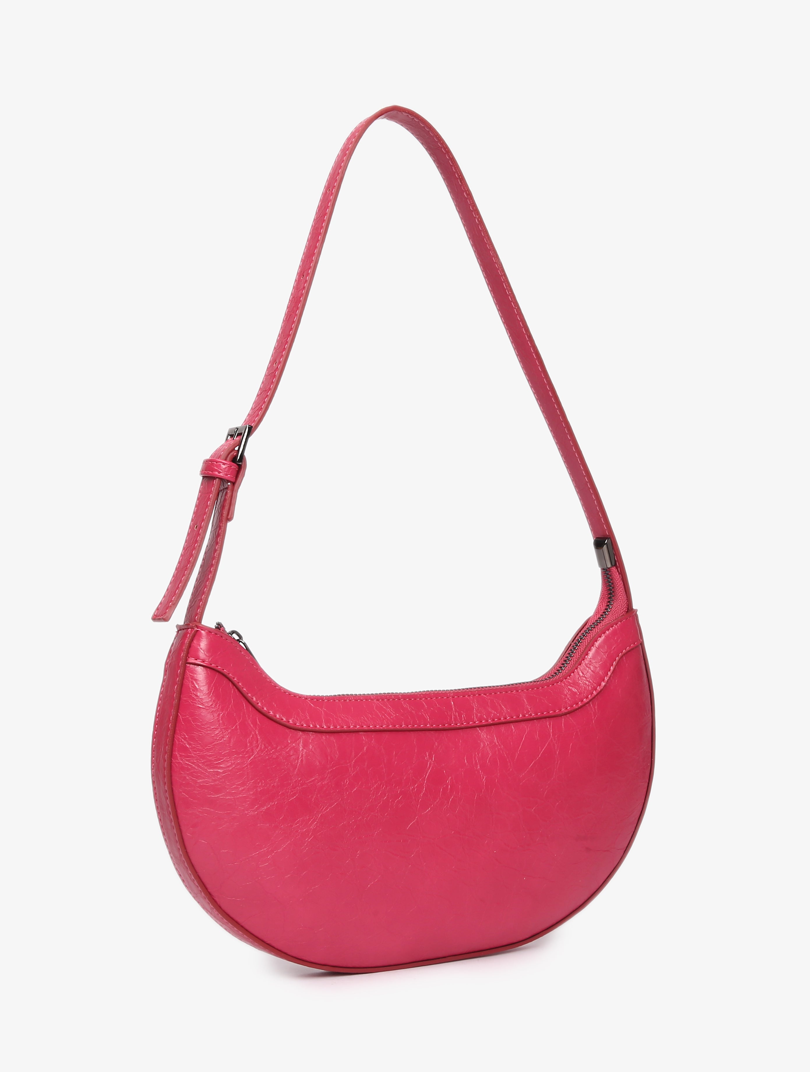 HVISK GLORIA RAW STRUCTURE Shoulder Bag 479 Fuchsia Pink