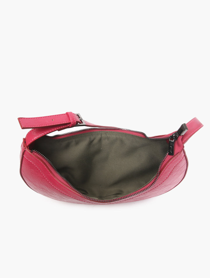 HVISK GLORIA RAW STRUCTURE Shoulder Bag 479 Fuchsia Pink