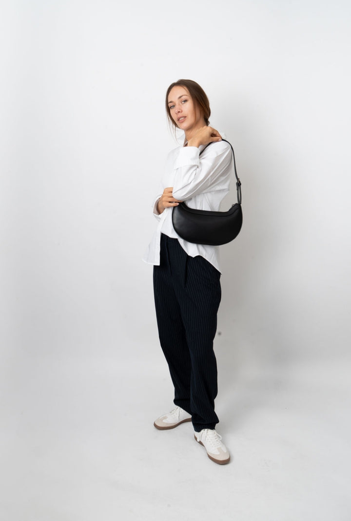 HVISK GLORIA SOFT STRUCTURE Shoulder Bag 009 Black
