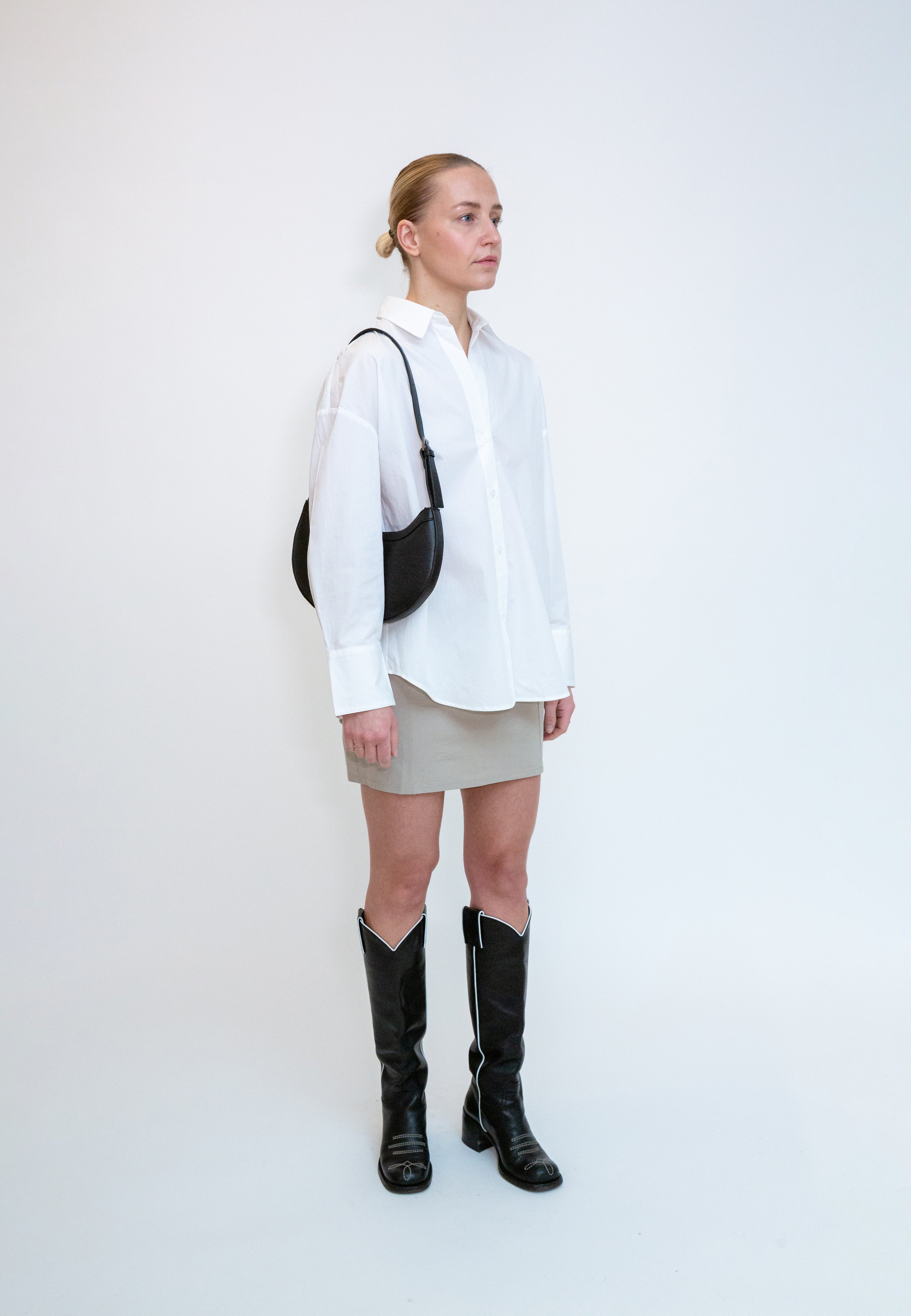 HVISK GLORIA SOFT STRUCTURE Shoulder Bag 009 Black