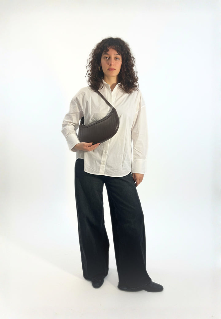 HVISK GLORIA STROKE STRUCTURE Shoulder Bag 485 Espresso