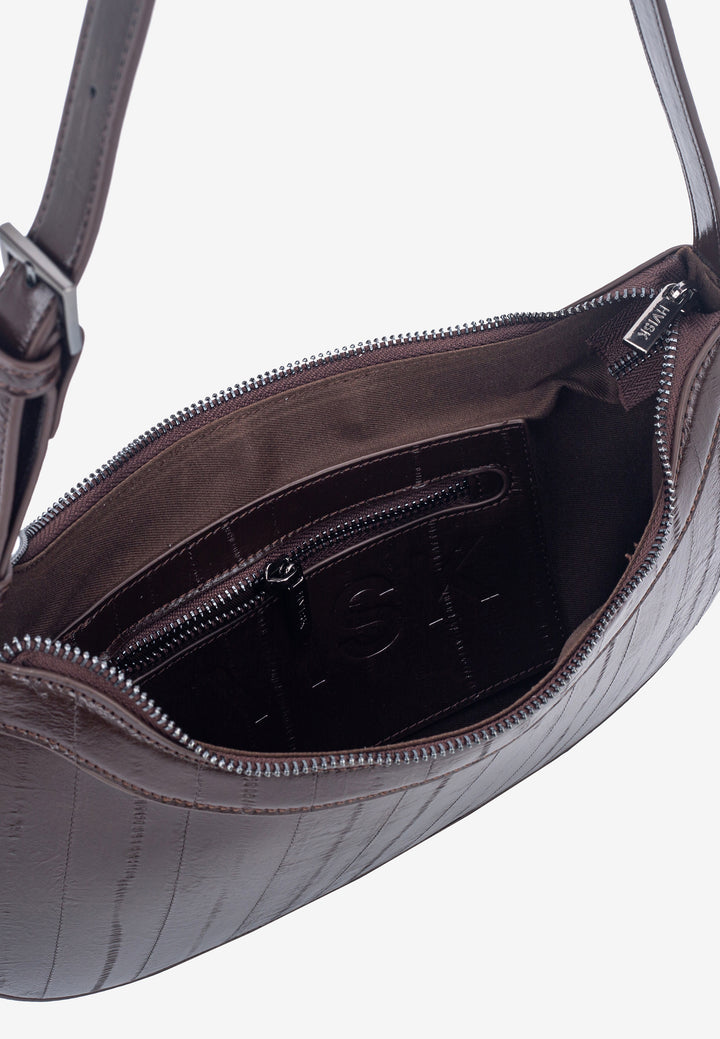 HVISK GLORIA STROKE STRUCTURE Shoulder Bag 485 Espresso